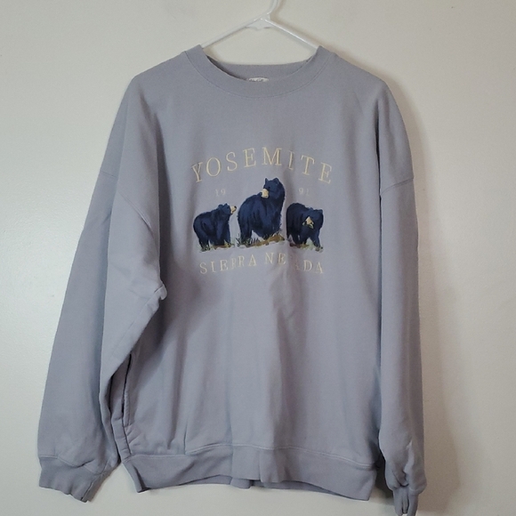 John Galt Yosemite 1991 Sierra Nevada Bear Graphic Sweatshirt Pockets One Size - Picture 1 of 10